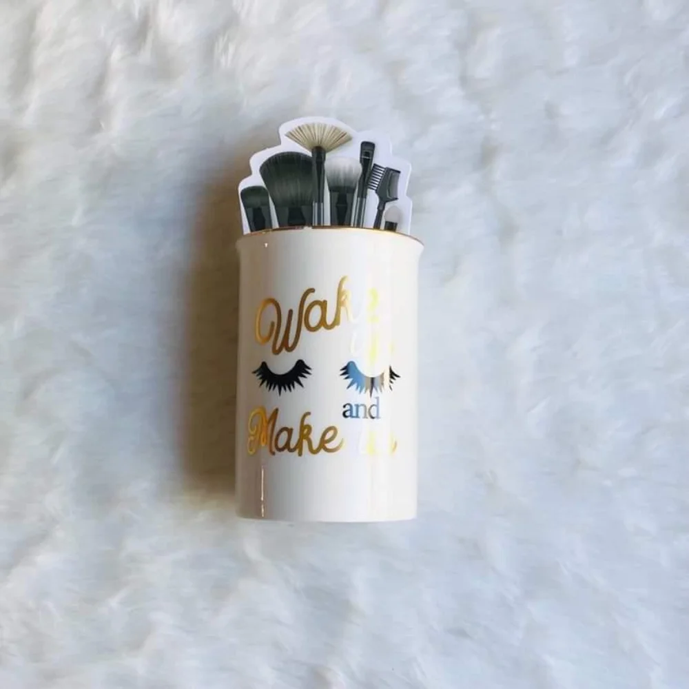 Makeup Brush Holder Wake Up And Make Up
